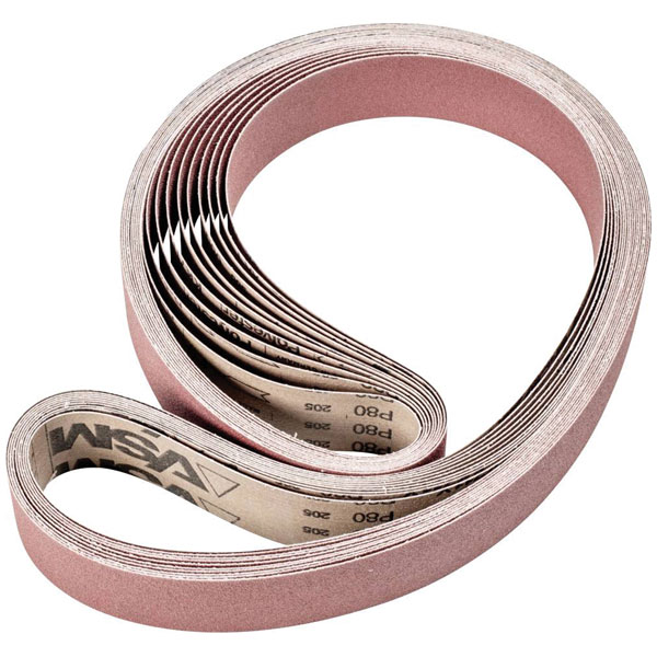 PFERD 45009608 Sandpaper belt 80 grit 2000x75mm 10pcs for hard metals