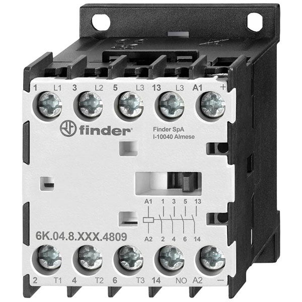 Finder 6K.13.8.230.4350 Relay 3-phase 50A 230V AC IP20 35mm Rail mount