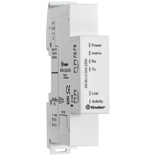 Finder 6M.BU.0.024.2200 gateway TCP/IP to Modbus RTU with web server