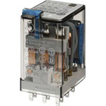 Finder 55.34.9.125.5040 Plug-in Relay 125V DC 7A 4 change-overs