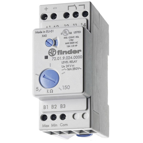 Finder 72.01.8.240.0002 level Relay for DIN Rail adjustable sensit...