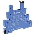 Finder 93.01.7.060 34 series Relay Socket 88x6.2x76 mm Blue DIN Rail