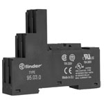 Finder 95.03.0 40 Series Relay Socket DIN Rail Screw Terminals Black
