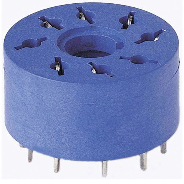 Finder 90.14 Relay Socket PCB connections 27x27x13.5 mm blue 1pc