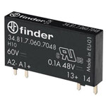 Finder 34.81.7.060.7048 SSR narrow PCB Relay 60 VDC input 0.1 A output
