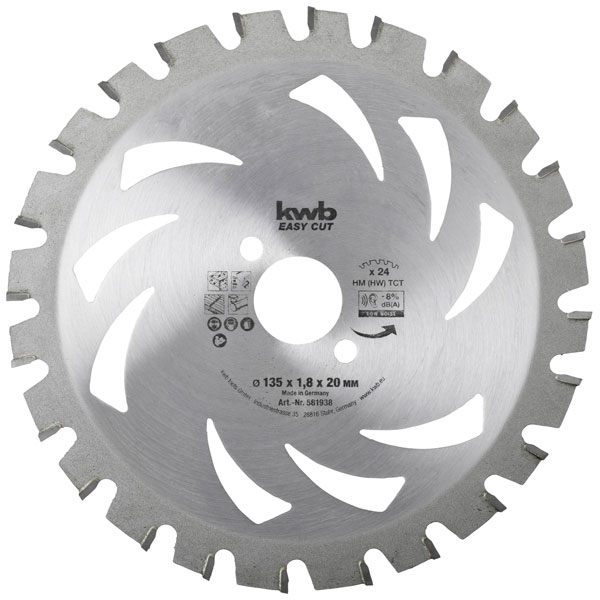 kwb 586138 Carbide Circular Saw Blade 184mm 30 teeth precise cuts