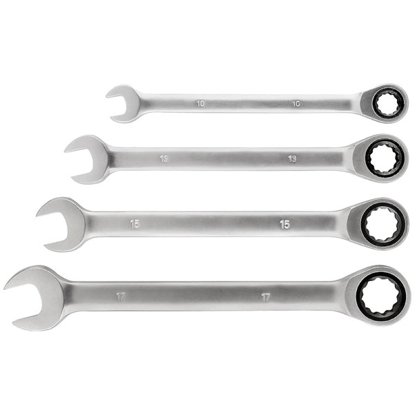 Click to view product details and reviews for Kwb 460490 Double Ended Ratcheting Spanner Set 10 17mm 4 Pcs Chrome.