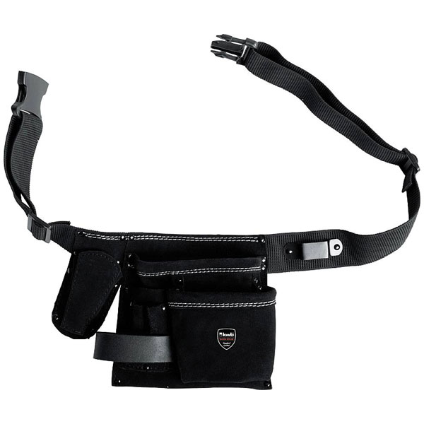 kwb 906610 Bum bag black leather tool belt multiple compartments