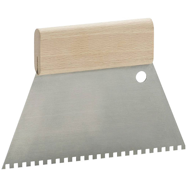 kwb 032814 Notch trowel steel trapezoidal Wood grip for glue/tile/...