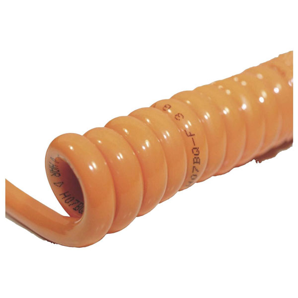 BKL 1506134 Spiral Cable 2x1mm² 800-3200mm Orange 1pc