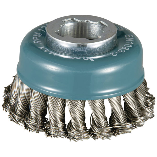 Makita D-73433 X-lock brass Cup Brush 75mm 1pc for efficient cleaning