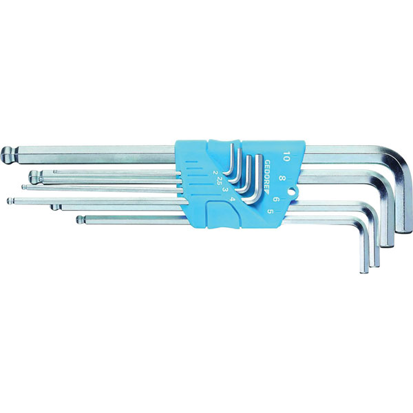 Gedore 3107469 Off-Set Screwdriver-Set XL Ball End 8 Pieces 2-10 mm