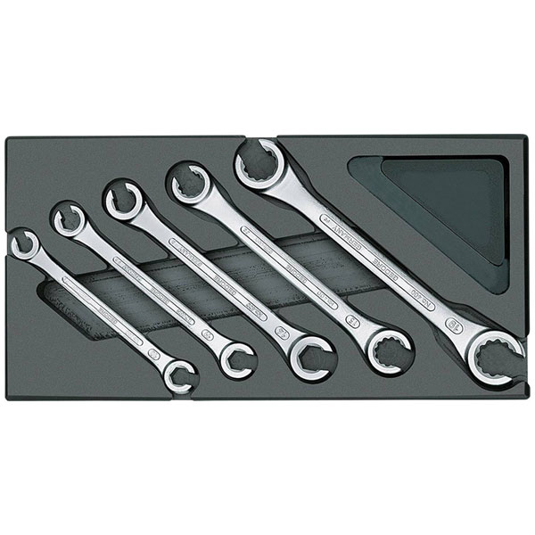 Gedore 1731157 Open Double Ring Wrench Set in 1/3 ES module
