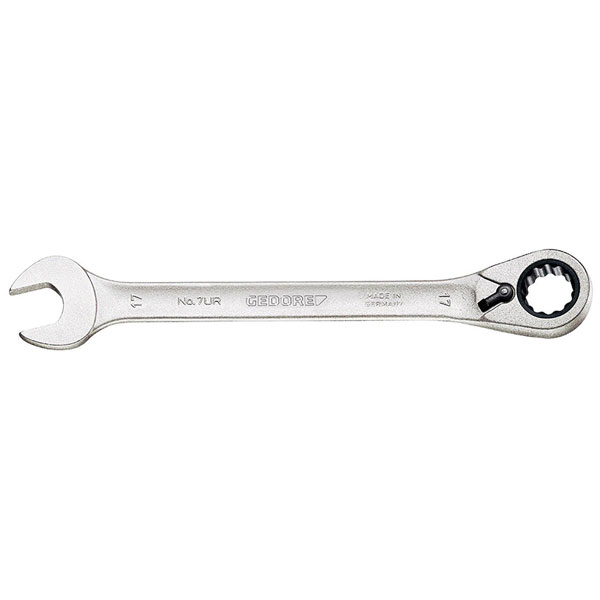 Gedore 2297345 Open-end Wrench With reversible Ring Ratchet UD 17 mm