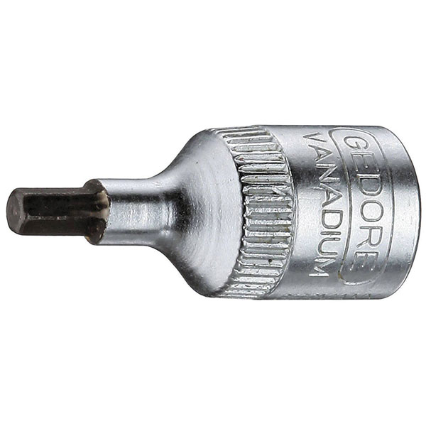 Gedore 1707736 Screwdriver Bit 1/4" Internal Hexagon 2.5 mm