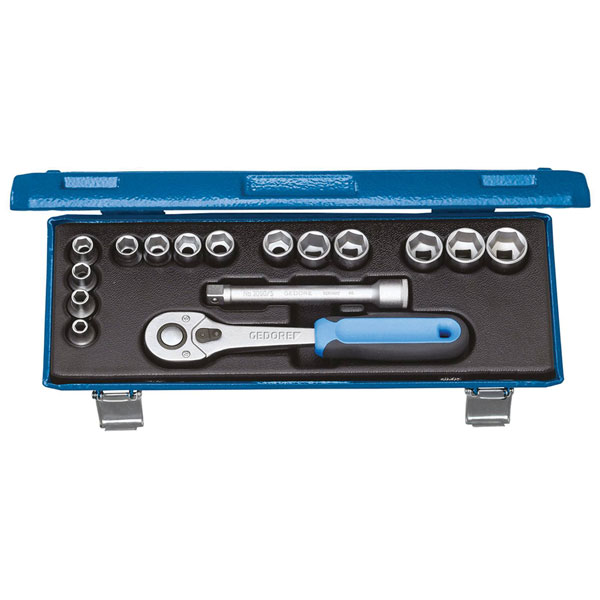Gedore 2682885 Socket Wrench Set 3/8" 16 pieces, hexagonal 6-19 mm