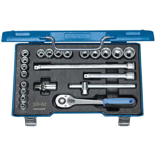 Gedore 6235470 Socket Wrench Set 3/8" 22 pieces, hexagonal 6-22 mm