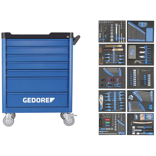 Gedore 2980347 Workster smartline Tool trolley With 308-piece Tool...