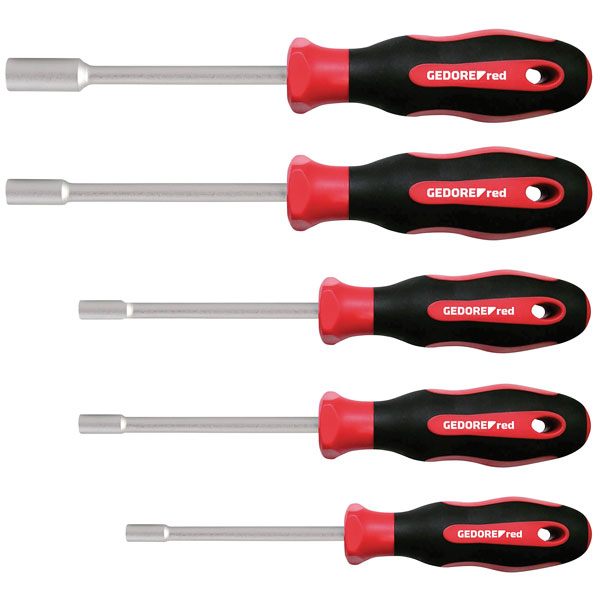 Gedore RED 3300033 2C-Socket Spanner Set 5 Pieces 6-13 mm