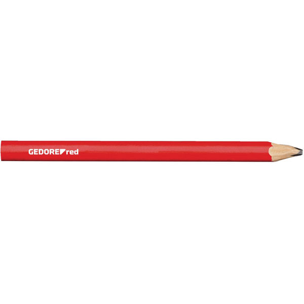 Gedore RED 3301432 Craftsman's pencil 75mm oval red 12 pieces