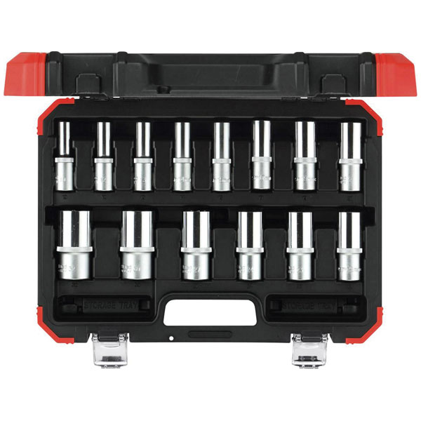 Gedore RED 3300008 Socket Wrench Set 1/2" 14 pieces, hexagonal 10-...