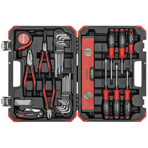 Click to view product details and reviews for Gedore Red 3300190 Tool Set Measuring Cutting Screws 43 Pieces.