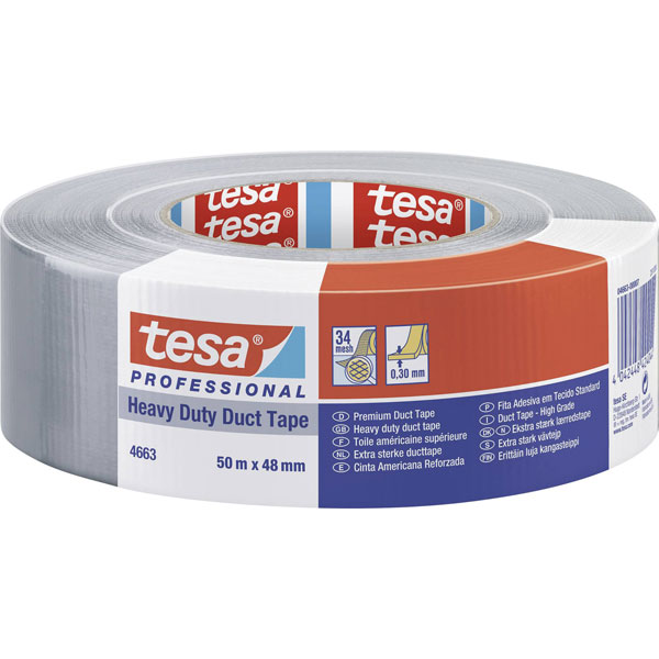 tesa 04663-00007-02 strong Cloth Tape 50m x 48mm water-resistant