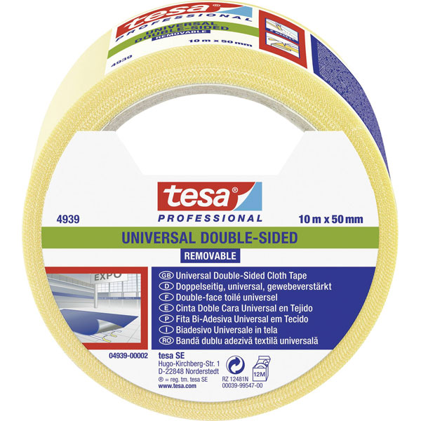 tesa 64620-00018-11 universal permanent gaffer Tape 10m x 50mm white