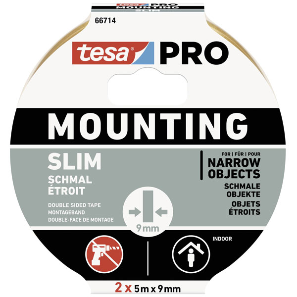 tesa 66743-00000-00 Mounting PRO Tape 1.5m x 19mm white permanent hold