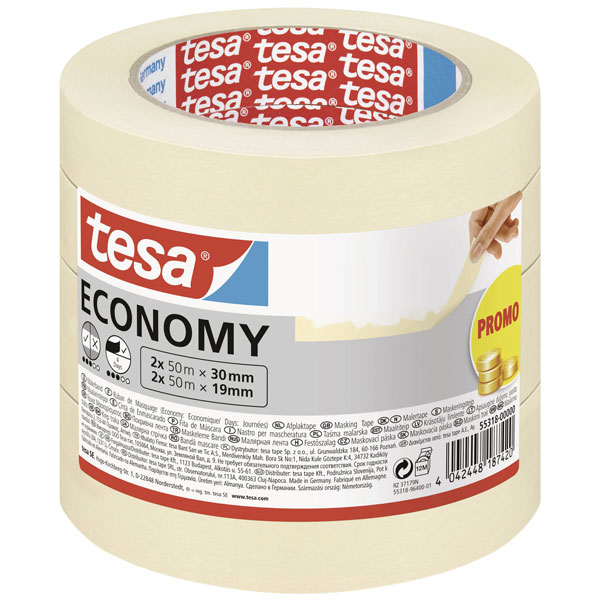tesa 55318-00000-04 Malerband UNIVERSAL Masking Tape 4-day residue...