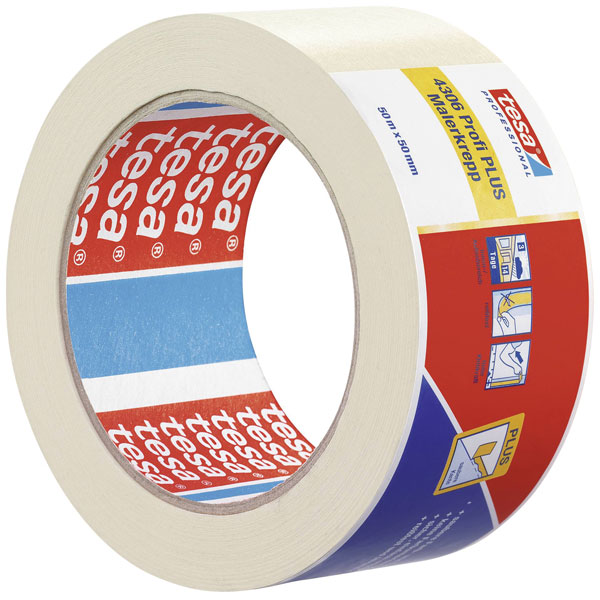 tesa 04306-00046-02 Profi PLUS Masking Tape 50m x 50mm beige