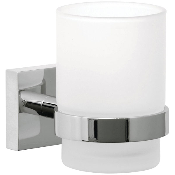 tesa 40270-00000-00 KLAAM toothbrush holder Adhesive chrome/white