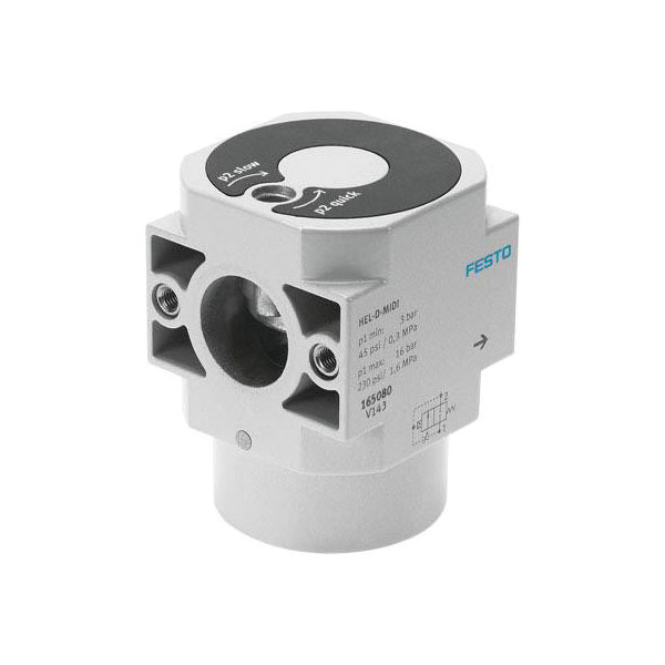 FESTO 170690 HEL-D-MINI on-off valve 2/2-way pneumatic delayed bui...