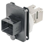 Telegärtner 100007423 RJ45 flange set Socket mount metal 8P8C 1pc
