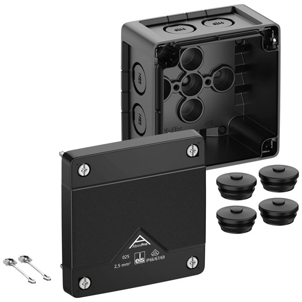 Spelsberg 80200001 Junction Box black 85x85x52mm IP66 VDE certified
