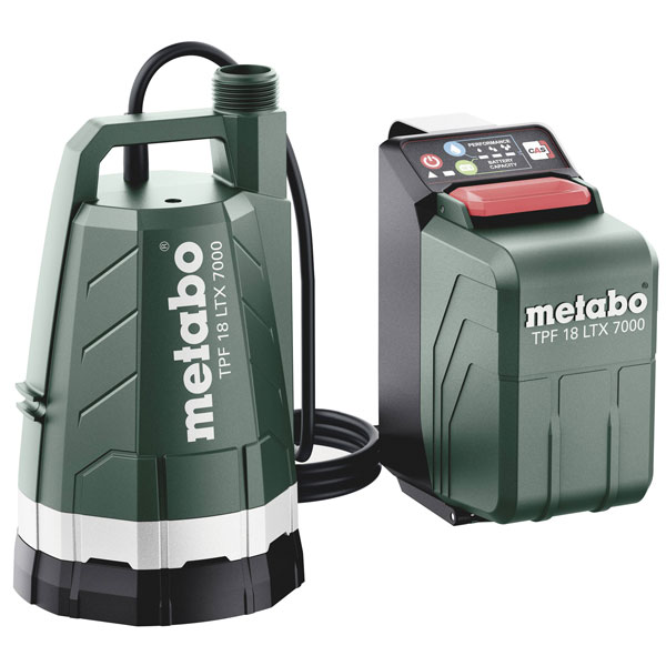 Metabo 601748850 TPF 18 LTX 7000 submersible pump 7000l/h 9m
