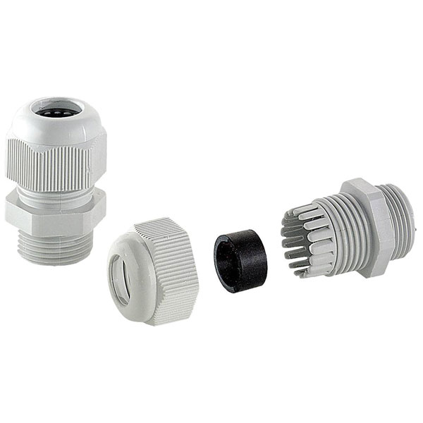 BOPLA 12002100 Cable Gland M12 strain relief Polyamide Grey-white