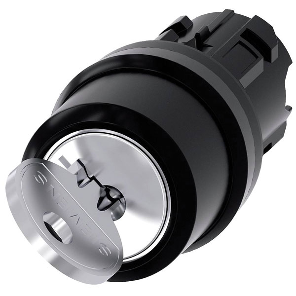 Siemens 3SU11004BF111BA0 SIRIUS ACT key Switch 90° 22mm RONIS 2 keys