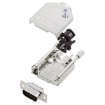 Encitech 6355-0002-02 Pin Strip Set 15 Pins D-Sub 180° Solder Bucket