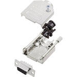 Encitech 6355-0002-11 D-Sub Receptacle set 9 Pins 180° Solder Bucket