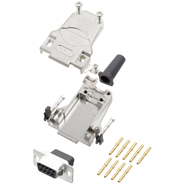 Encitech 6355-0048-11 D-Sub Receptacle Set Crimp 9-Pin 180° 1pc