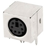 econ connect MDIOB6G Mini DIN Connector 6 pins black horizontal mount