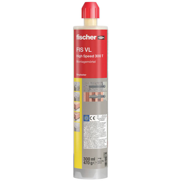 Fischer 571912 FIS VL 300 T injection resin 300 ml -40°C to +120°C use