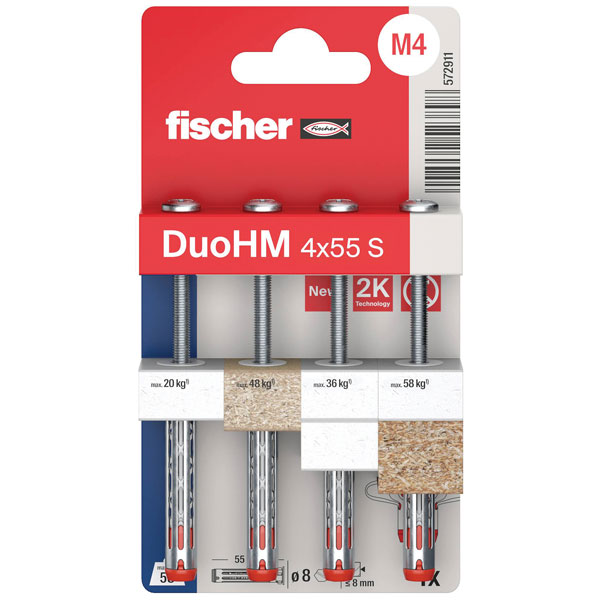 Fischer 572921 DuoHM Cavity Plug 5x55mm 25pcs versatile easy install