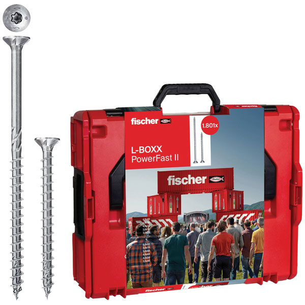 Fischer 558739 L-BOXX 102 spax Screw 1800 zinc galvanised wood use