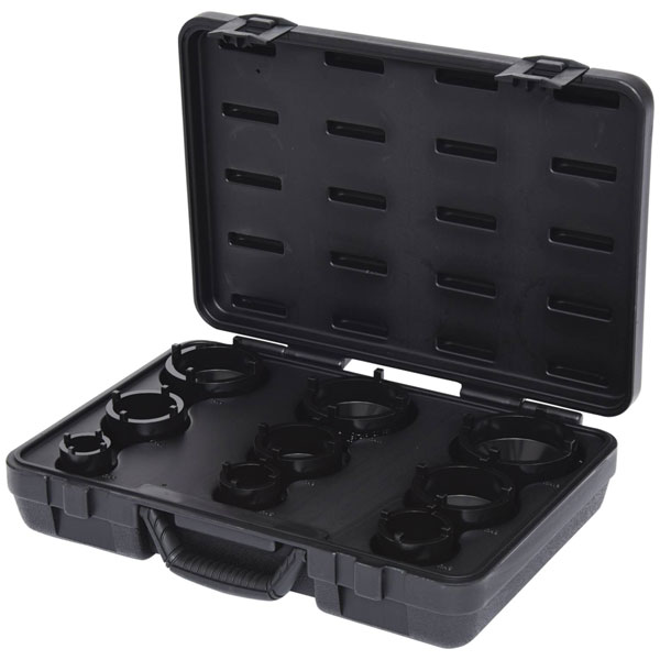 KS Tools 450.5000 Socket Set For KM Groove Nuts, Studs Exterior, 9 Pcs