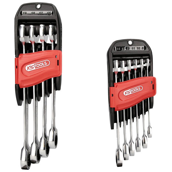 KS Tools 503.4255 Gearplus Combination Ratcheting Spanner Set, 5 P...