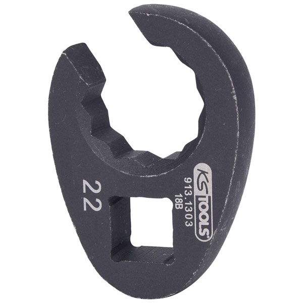 KS Tools 913.3900 3/8" 12 Point Crawfoot Wrench Set, 10 Pcs 10-22mm