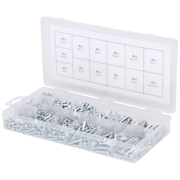 KS Tools 970.0800 Assortment Raised Head Sheet Metal Screws, M2.5-...