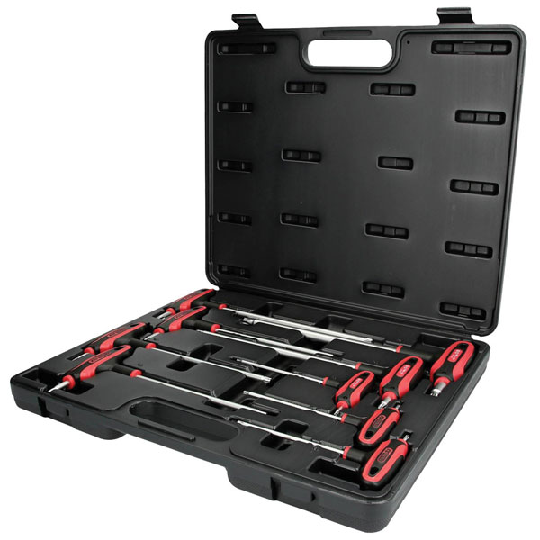 KS Tools 151.8160 T-Handle Torx Tamperproof Key Wrench Set,9 Pcstb...